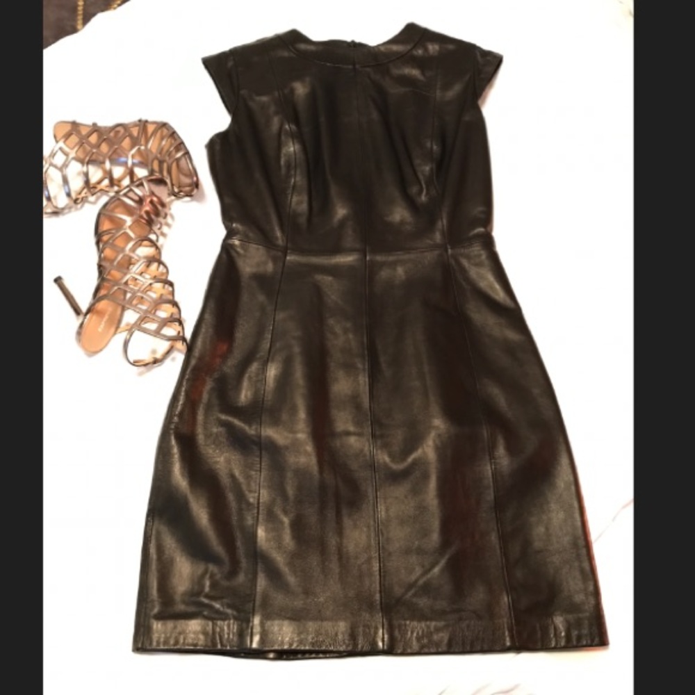 Leather LB leather dress by Gianni Bini